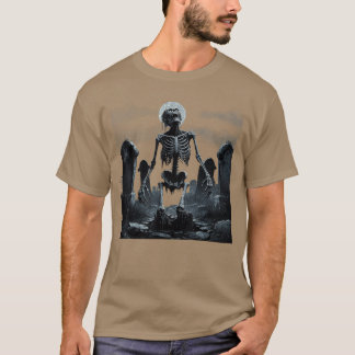 Zombie Skeleton Undead Horror Grave Goth Art frien T-shirt