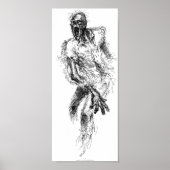 Zombie Sketch Poster Print (Voorkant)