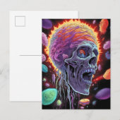 Zombie Skull Creature Sci-fi Horror Art Briefkaart (Voorkant / Achterkant)