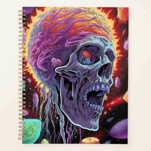 Zombie Skull Creature Sci-fi Horror Art Planner (Voorkant)