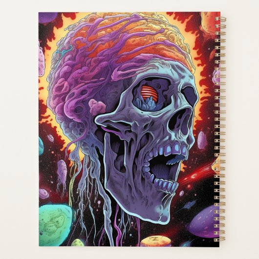 Zombie Skull Creature Sci-fi Horror Art Planner (Achterkant)