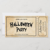 Zombie Skull Halloween Party Ticket Uitnodiging (Voorkant)