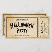 Zombie Skull Halloween Party Ticket Uitnodiging (Voorkant / Achterkant)
