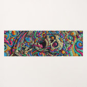 Zombie Skull Pattern Yogamat (Achterkant (horizontaal))