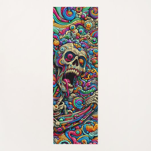 Zombie Skull Pattern Yogamat (Voorkant)
