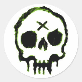 Zombie Skull Ronde Sticker