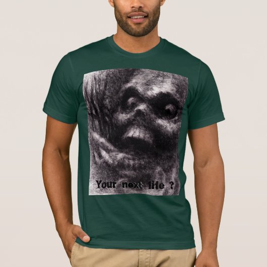Zombie Skull, uit het graf dat schreeuwt. T-shirt (Voorkant)