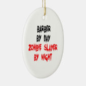 Zombie Slayer Barber Keramisch Ornament (Rechts)