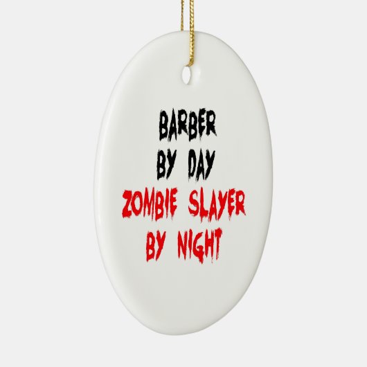 Zombie Slayer Barber Keramisch Ornament (Rechts)