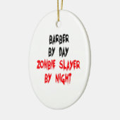 Zombie Slayer Barber Keramisch Ornament (Links)