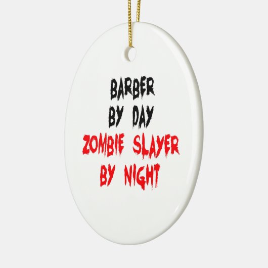 Zombie Slayer Barber Keramisch Ornament (Links)