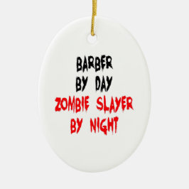 Zombie Slayer Barber Keramisch Ornament