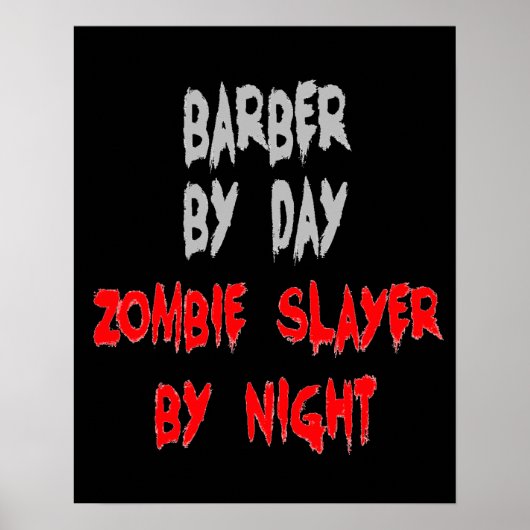 Zombie Slayer Barber Poster (Voorkant)