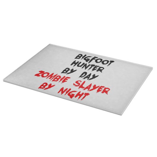 Zombie Slayer Bigfoot Hunter Snijplank (Hoek)