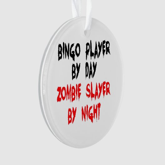 Zombie Slayer Bingo Speler Ornament (voorkant)