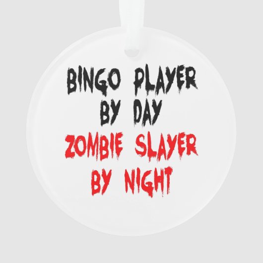 Zombie Slayer Bingo Speler Ornament (achterkant)
