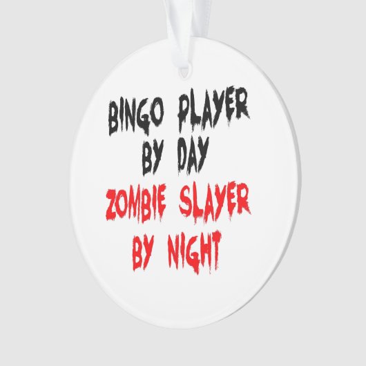 Zombie Slayer Bingo Speler Ornament (voorkant)
