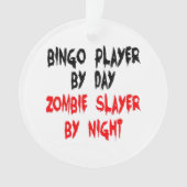 Zombie Slayer Bingo Speler Ornament (voorkant)