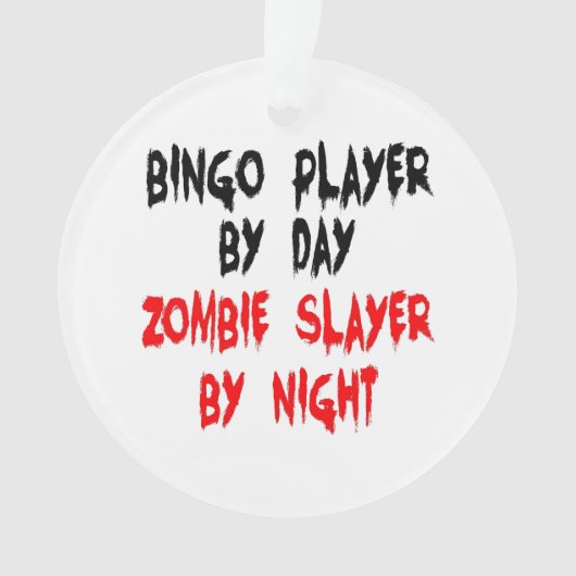 Zombie Slayer Bingo Speler Ornament (voorkant)