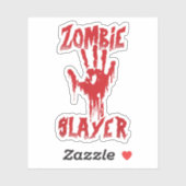 Zombie Slayer Bloody Hand Hunting Zombies Holwee Sticker (Vel)