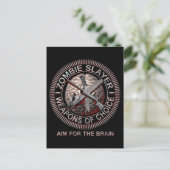 Zombie Slayer Briefkaarten (Staand voorkant)