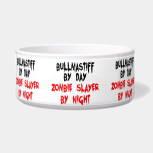 Zombie Slayer Bullmastiff Hondenras Bowl Voerbakje