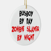 Zombie Slayer Busboy Keramisch Ornament (Rechts)