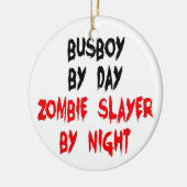 Zombie Slayer Busboy Keramisch Ornament (Links)