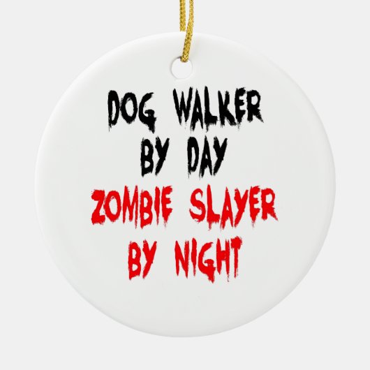 Zombie Slayer Dog Walker Keramisch Ornament (Voorkant)