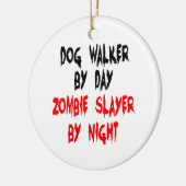 Zombie Slayer Dog Walker Keramisch Ornament (Links)