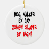 Zombie Slayer Dog Walker Keramisch Ornament (Achterkant)