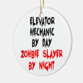 Zombie Slayer Elevator Mechanic Keramisch Ornament (Links)