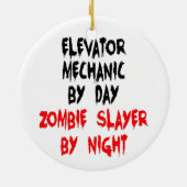 Zombie Slayer Elevator Mechanic Keramisch Ornament (Achterkant)