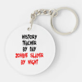 Zombie Slayer Geschiedenis Leraar Sleutelhanger (Achterkant)
