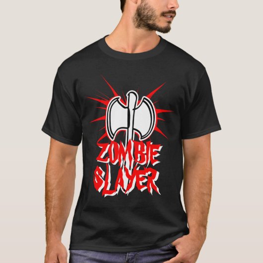 Zombie Slayer Halloween t shirt (Voorkant)