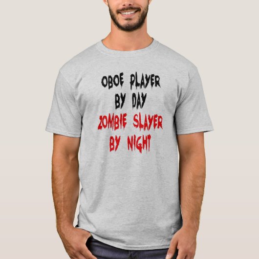 Zombie Slayer Hoboe Player T-shirt (Voorkant)