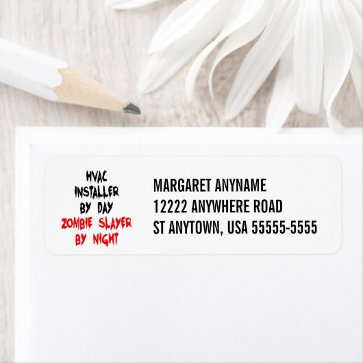 Zombie Slayer HVAC Installer Etiket (Insitu)