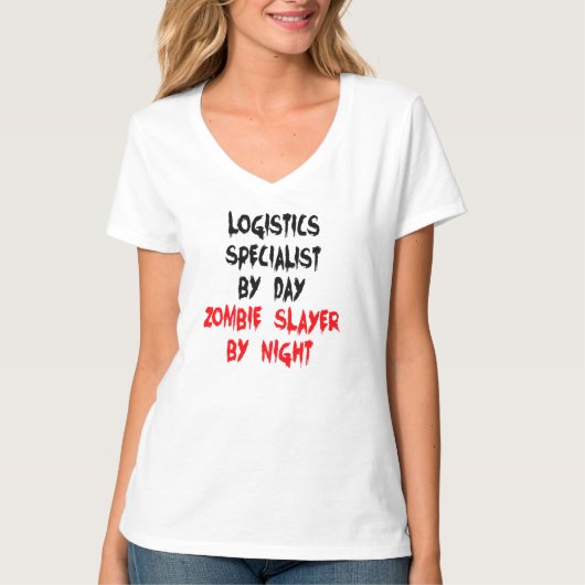 Zombie Slayer Logistics Specialist T-shirt (Voorkant)