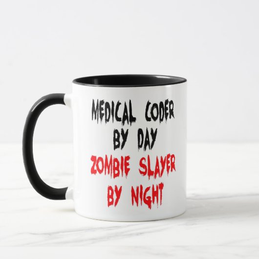 Zombie Slayer Medical Coder Mok (Links)