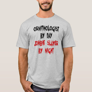 zombie slayer ornithologist t-shirt
