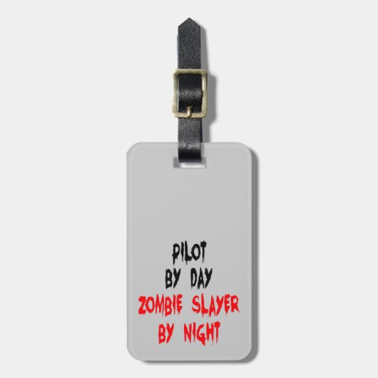 Zombie Slayer Pilot Bagagelabel (Voorkant verticaal)