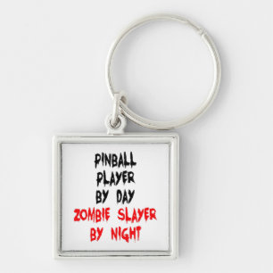 Zombie Slayer Pinball Player Sleutelhanger