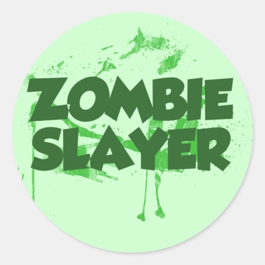 Zombie Slayer Ronde Sticker (Voorkant)