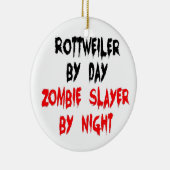 Zombie Slayer Rottweiler Dog Keramisch Ornament (Rechts)
