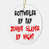 Zombie Slayer Rottweiler Dog Keramisch Ornament (Links)