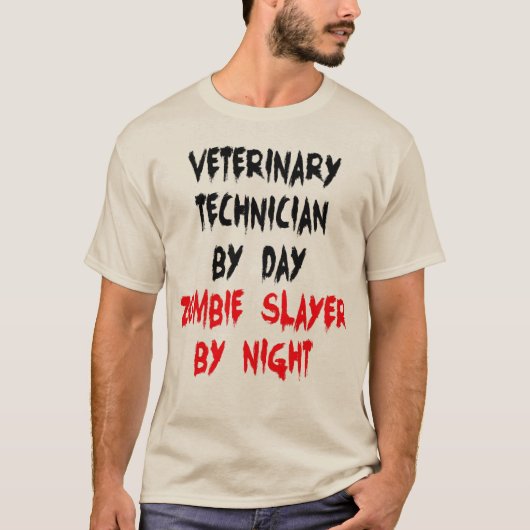 Zombie Slayer Veterinair technicus T-shirt (Voorkant)