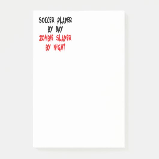 Zombie Slayer Voetballer Post-it® Notes (Voorkant)