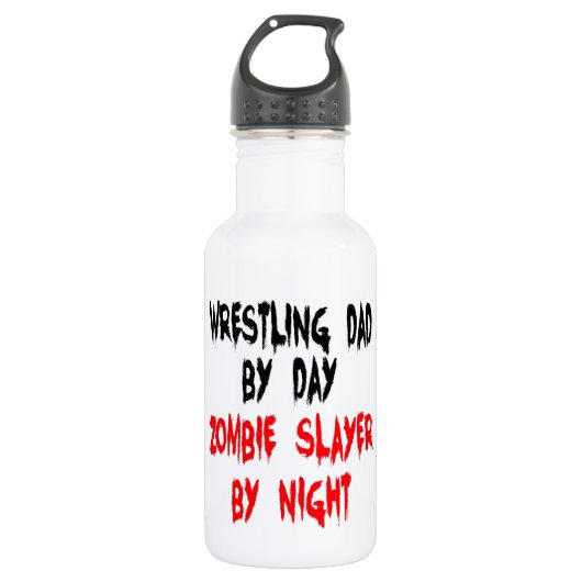 Zombie Slayer Wrestling Dad Waterfles (Voorkant)