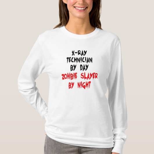 Zombie Slayer XRay Technician T-shirt (Voorkant)