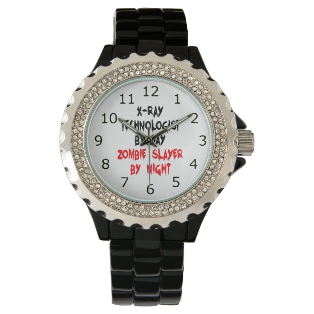 Zombie Slayer Xray Technoloog Horloge (Voorkant)